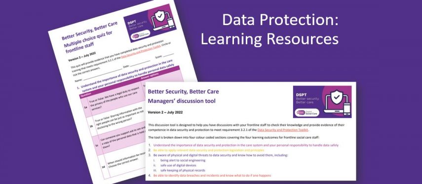 Check care staff’s data security and protection competency: new tools