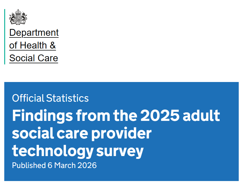Department of Health and Social Care logo and title of the survey report