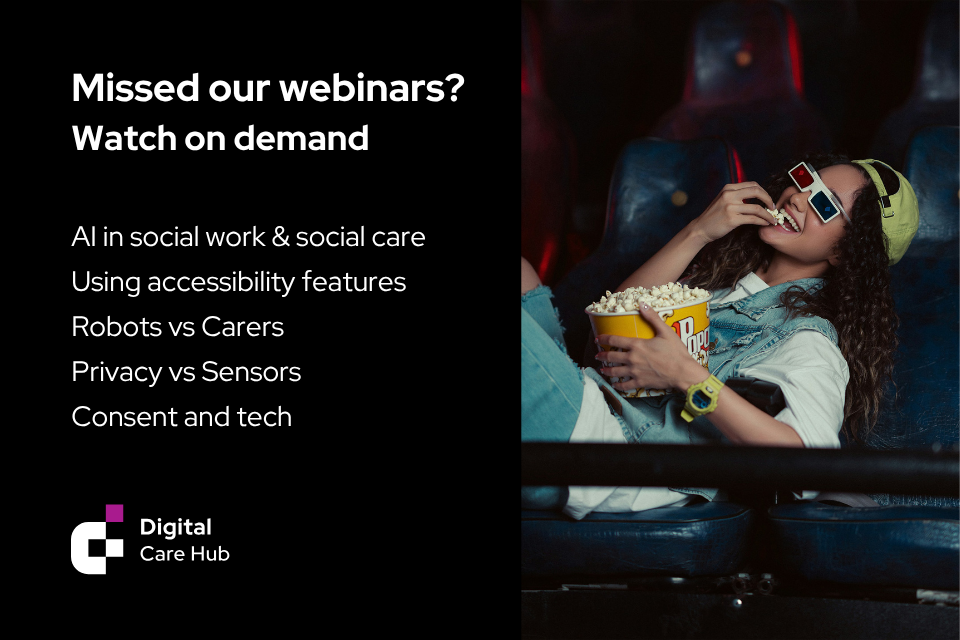 Woman in a cinema eating popcorn