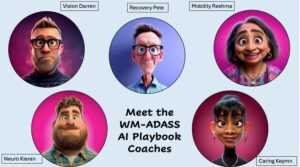 Five illustrated images show members of the West Midlands adass team.